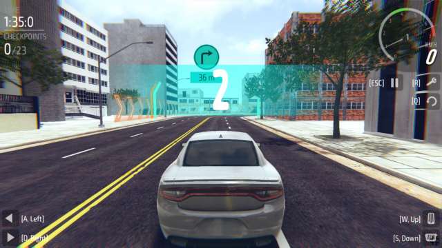 Nitro Speed Gameplay Screenshot: Player Taking Part In The Race