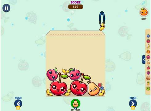Watermelon Suika Game: Gameplay screenshot